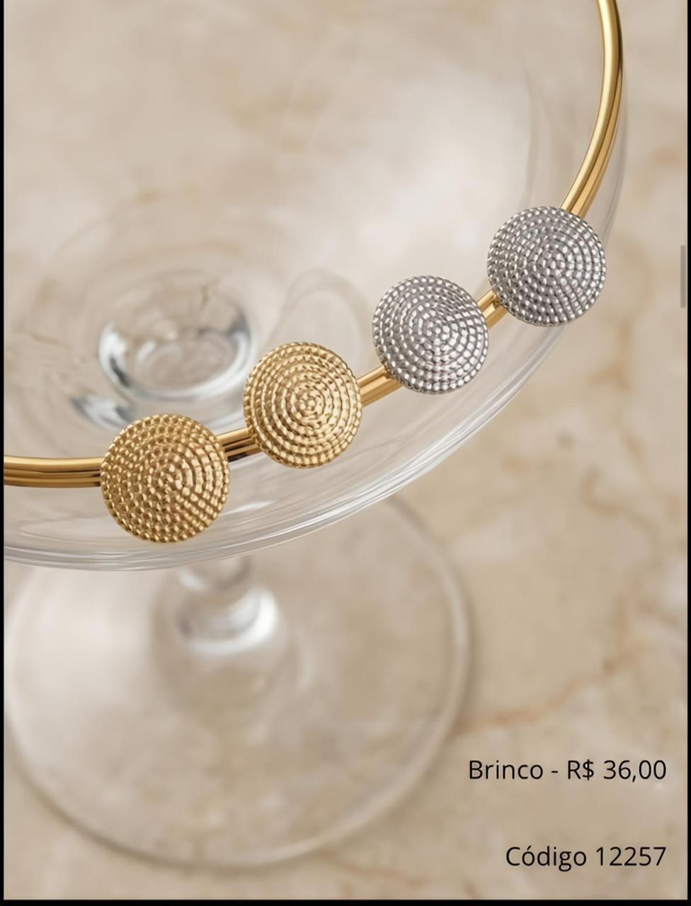 Brinco Esferas Bicolor